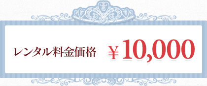 レンタル料金価格￥5,000